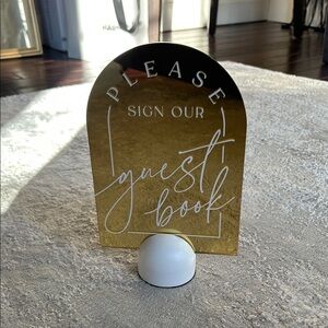 Gold Guest Book Sign
